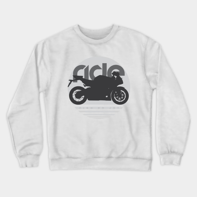 Ride cbr1000rr sun Crewneck Sweatshirt by NighOnJoy